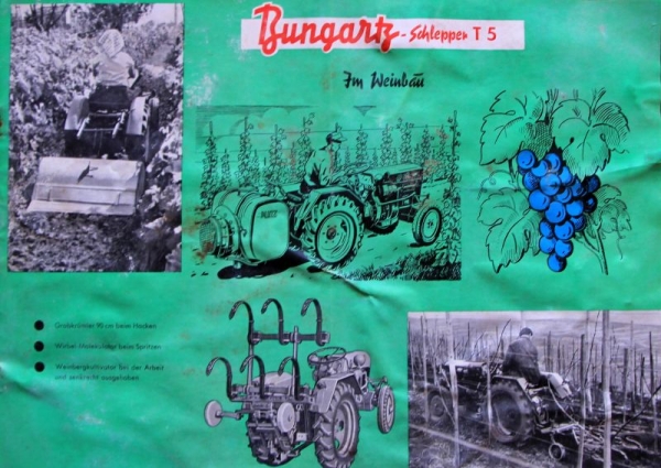 Bungartz T5 13 PS Modelprogram 1957 Tractorbrochure (0658)